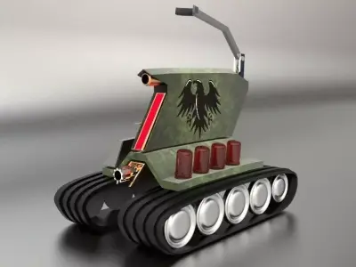 military robotic tank drone 3D model