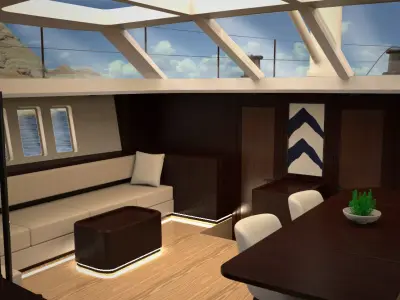 78 Feet Oyster Sailing Yacht Saloon  3D model