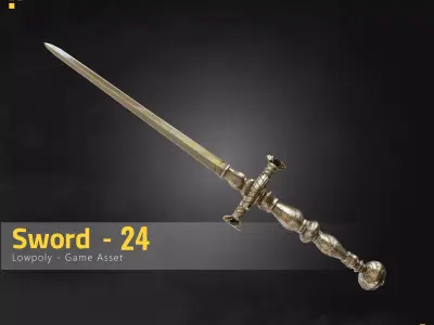 Sword-24 Low-poly 3D model