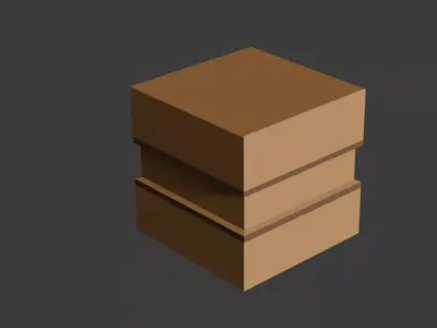 Wooden Box Container Lowpoly Low-poly 3D model