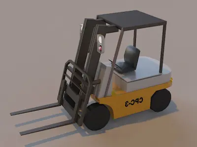 loading machine Low-poly 3D model Low-poly 3D model