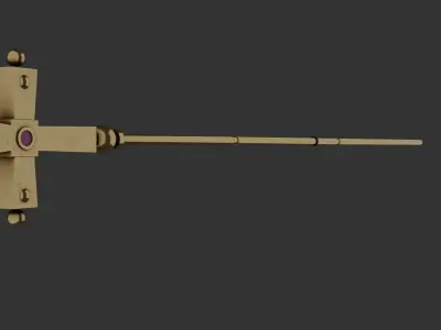 Papal Staff Low-poly 3D model