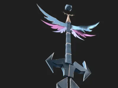 Fantastic Sword free Free low-poly 3D model