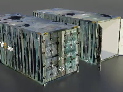 Rusty Container 2 styles Free 3D model purchase