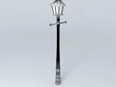 Eco Rail TrackStation LampDummy Old Steam Days Free 3D model