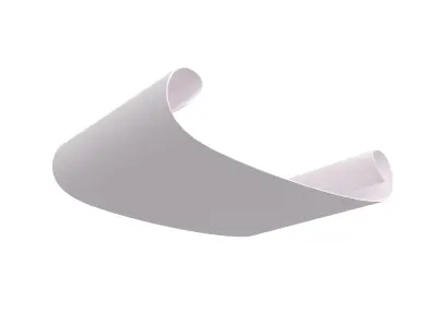 Scroll Paper v1 001 Low-poly 3D model