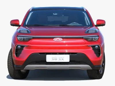 Chery EQ5 2023  EV with Lowpoly interior Low-poly 3D model