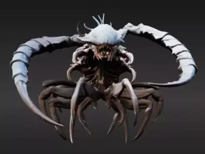 Alien Arachnid Spider Monster Fantasy Creature 3D Model 3D model