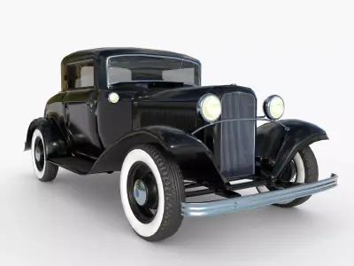 1932 Ford Model 18 Coupe Low-poly 3D model