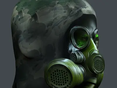 Helmet 3d model military combat Military Low-poly Low-poly 3D model 24