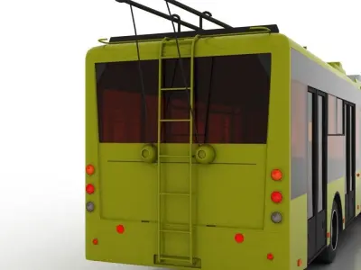 Trolleybus Bogdan T90110 3D model