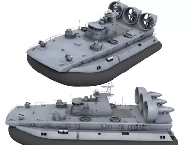 Zubr-class LCAC 3D model