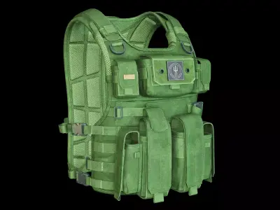 Marom Dolphin Amran Gen Plate Carrier - Kevlar Armor  Low-poly 3D model