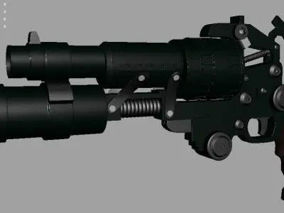 Sci - Fi Pistol Low-poly 3D model