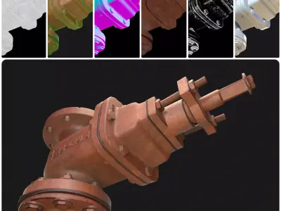 Water Hydrant Low-poly 3D model purchase