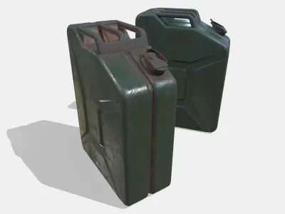 Petrol Jerry can Low-poly 3D model