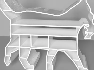 cupboard furniture Low-poly 3D model