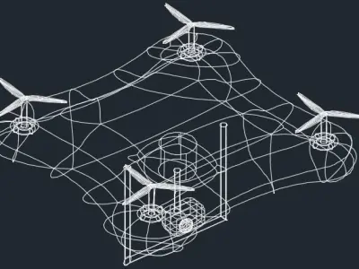 Drone with camera 3D model