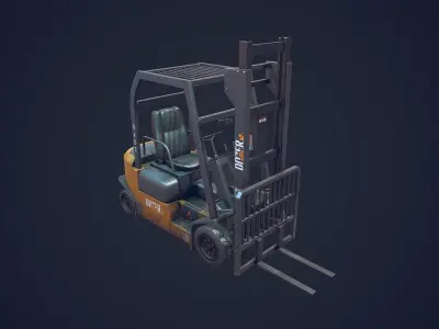 ForkLift Low-poly 3D model order