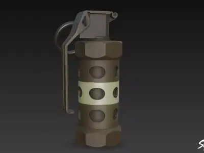 Flashbang Low-poly 3D model