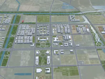 Lianyungang Jiangsu China 130km Free low-poly 3D model