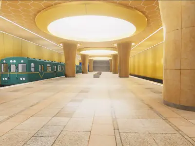 Subway Station 05 Low-poly 3D model