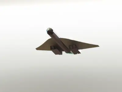 Concorde paper airplane Free 3D model