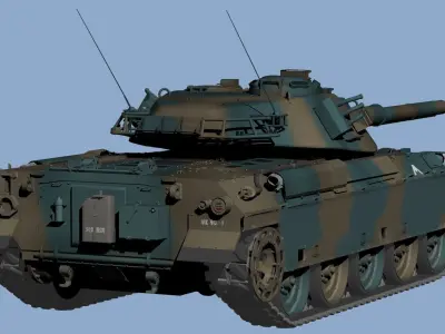 JGSDF Type74G Tank 3D model