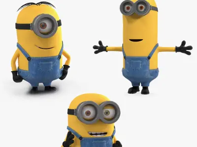 Minions Rigged Collection for Maya 3D model