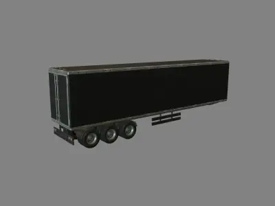 trailer cargo Low-poly 3D model