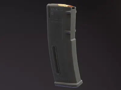 EMAG 30 Polymer Magazine Low-poly 3D model