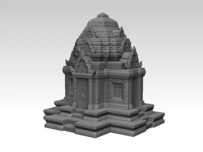 Ruin Ancient Khmer Temple 01  3D print model purchase