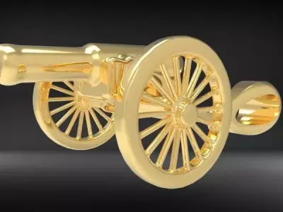  Artillery Cannon Pendant Necklace Charm Jewelry 3D print model purchase