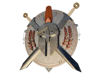 Spartan Shield 3D model 3D model purchase