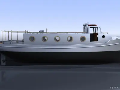 Motorboat WW2 Italian Navy Low-poly 3D model
