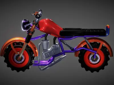 Motorcycle 3D Model 3D model buy