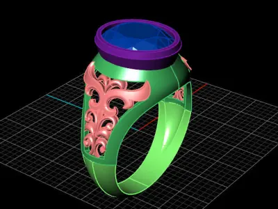 AnTiQuE MeN 6 RiNgS 3D print model