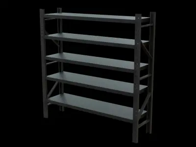 Black shelf 3D model