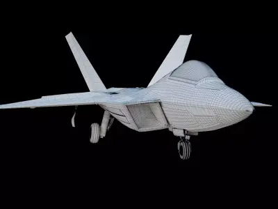 F-22 Raptor High-Detail 3D Model  Animated  20K PBR 3D model