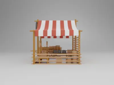 Medieval Market 3D print model