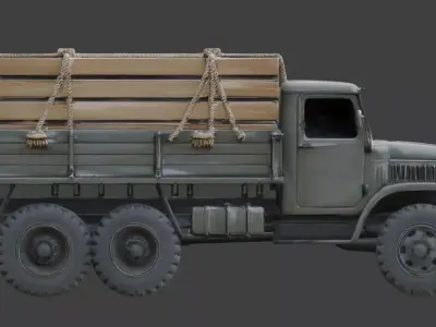 WWII Light Tank 3D Model Low-poly 3D model