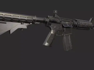M4 Carbine Low-poly 3D model get
