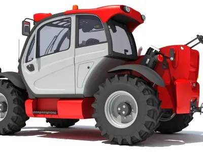Telescopic Terrain Telehandler 3D model
