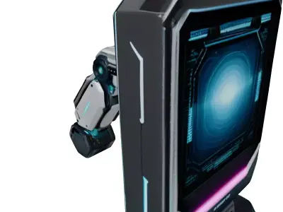 Futuristic ArmMounted Holographic Computer 3D model