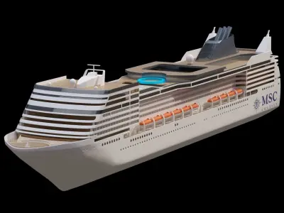 MSC Magnifica Low-poly 3D model