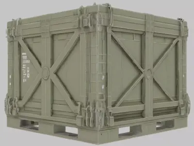 Cargo Box Model Low-Poly Low-poly 3D model