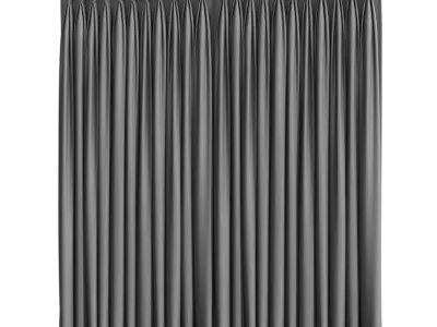 Pinch Pleat Closed Curtains Model, Grey 