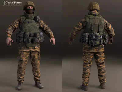 Russian uniform pack 3D model