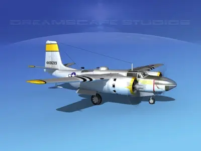 Douglas A-26C Invader V01 USAAF 3D model