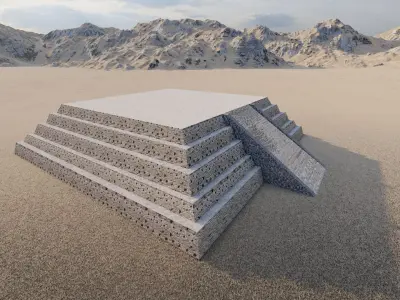 Zigurat ancient pyramid-Ziggurat Temple 3D model